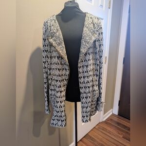 Lucky Brand Knit Moto Jacket Asymmetrical Zip Up Blazer Jacket Medium